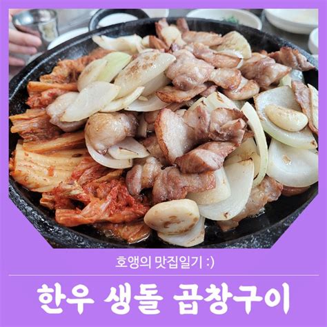 전남 장성 맛집 현지인이 인정한 맛집 한우생돌곱창구이구 진구포차 네이버 블로그