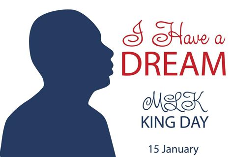 Martin Luther King Jr. Day greeting card design. MLK Day lettering ...