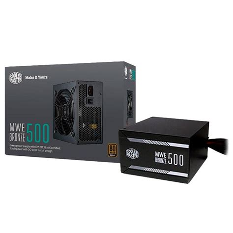 Fonte MWE 500W Cooler Master PFC Ativo 80 Plus Bronze Cabo