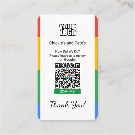 Google Review Business Card For Small Businesses Zazzle