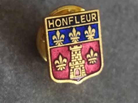 Pin S Blason Maill Ville De Honfleur Ancien Vintage Tbe Eur