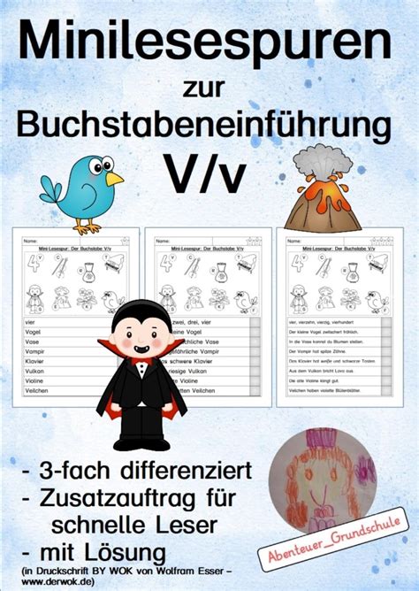 Lesespur zur Buchstabeneinführung von V v