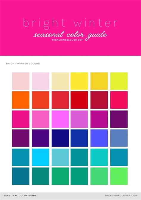 Guide To The Bright Winter Seasonal Color Palette The Aligned Lover