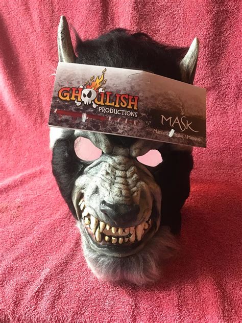 New Gray Howling Werewolf Adult Latex Deluxe Mask Ghoulish Productions