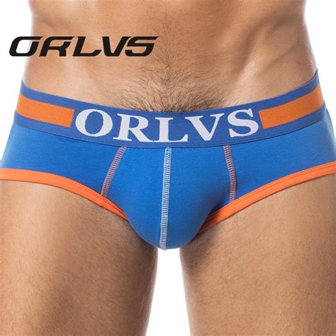 Orlvs Brand Super Underwear Men Male Sexy Briefs Cotton Fabric Hollow