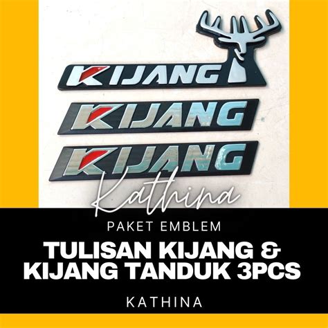 Jual Paket Emblem Tulisan Kijang Tanduk Dan Tulisan Kijang Isi 3pcs