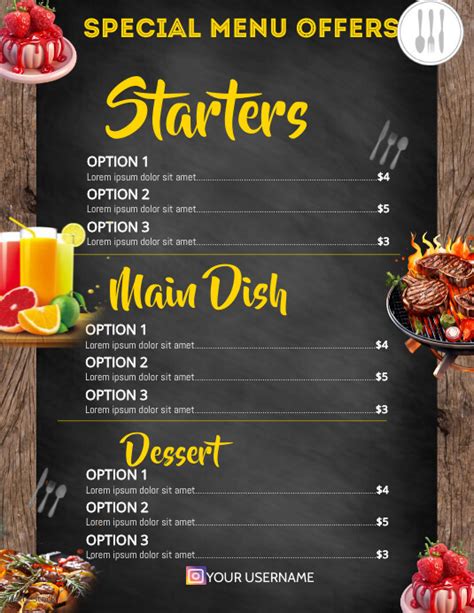 Restaurant Menus Template Postermywall