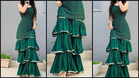 Double Layer Gharara Sharara Cutting And Stitching Gharara EASY Making