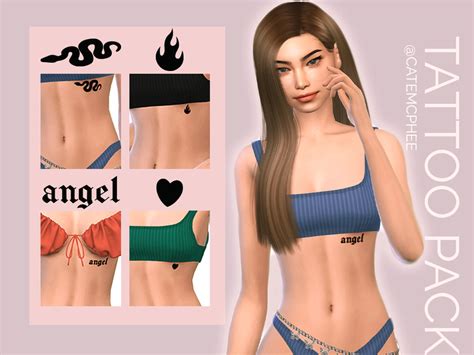 The Sims Resource Tat 01 Gina Tattoo Pack