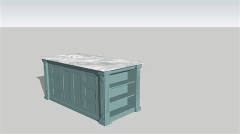 Kitchen Island With Marble Topskp 3d Warehouse