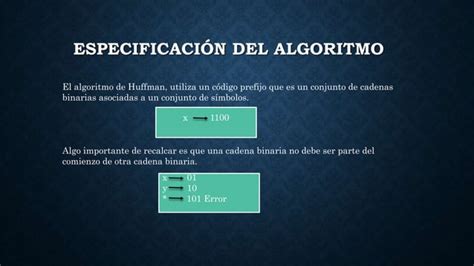 Algoritmo de compresión de huffman PPT