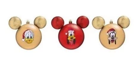 Tubo Bolas Enfeite Rvore Natal Mickey Disney Pateta Cm