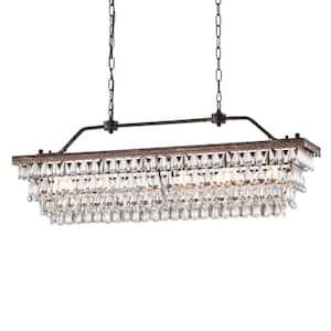 Edvivi Chiara Light Antique Bronze Rectangular Glam Chandelier With