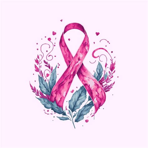 Premium Vector | Breast cancer awareness day ribbon Illustration