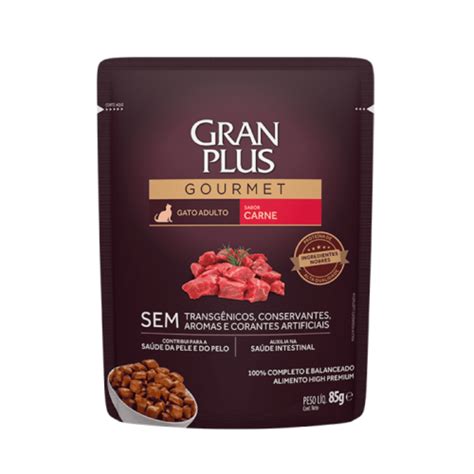 Sach Gran Plus Gourmet Para Gatos Adultos Sabor Carne G Maranatha