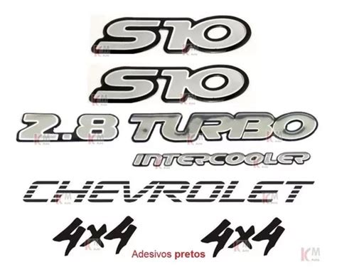 Adesivos S10 2 8 Turbo Intercooler 4x4 Faixa Preta 2000