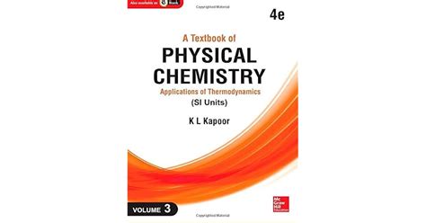 A Textbook Of Physical Chemistry Applications Of Thermodynamics Si