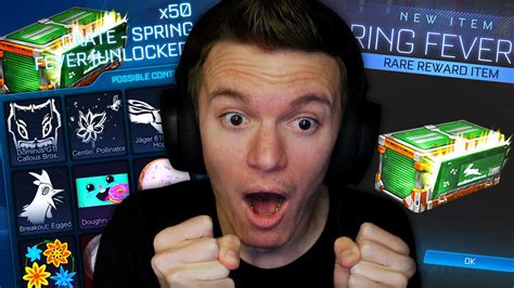 OPENING 50 SPRING FEVER CRATES IN ROCKET LEAGUE YouTube