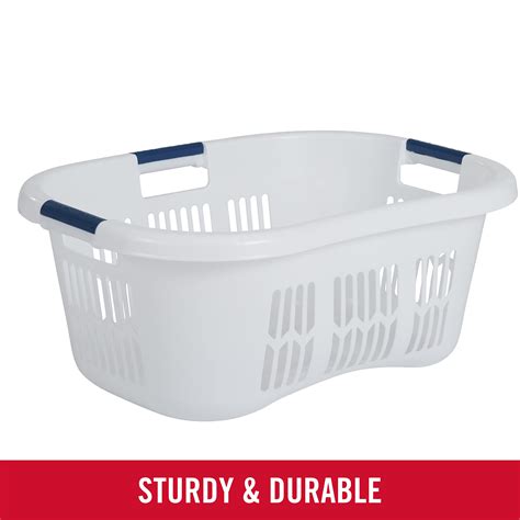 Rubbermaid Laundry Basket Xl Hip Hugger Basket Bushel White