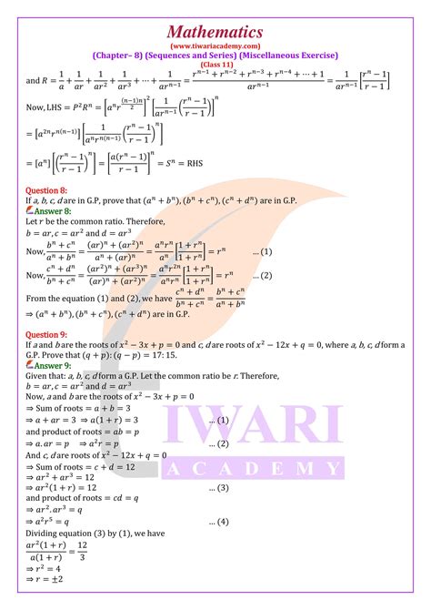 Ncert Solutions For Class Maths Chapter Miscellaneous Exercise