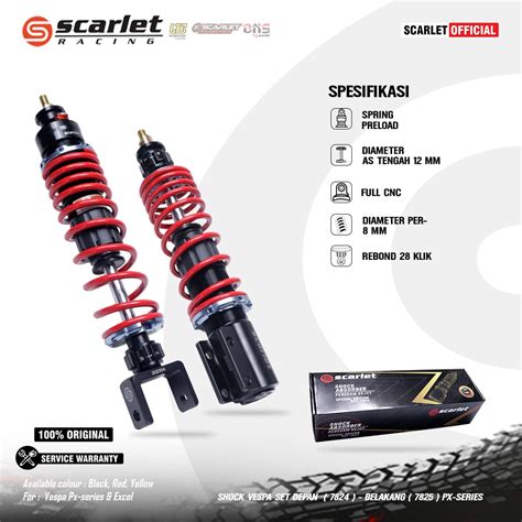 Jual Scarlet Racing Shock Absorber Shockbreaker Skok Set Depan