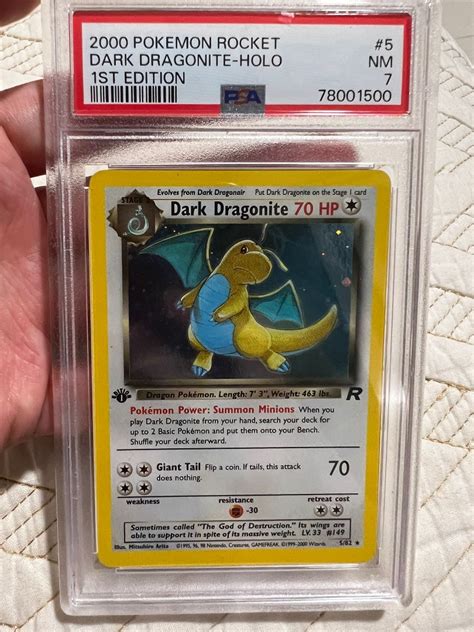 Dark Dragonite First Edition Holo Psa Hobbies Toys Toys Games