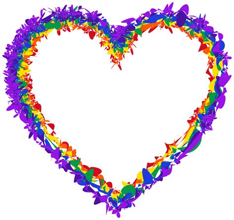 Rainbow Heart Clip Art Image Clipsafari