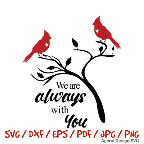 Cardinal SVG Cardinal Memorial SVG Memorial SVG Red Cardinal Heart Svg