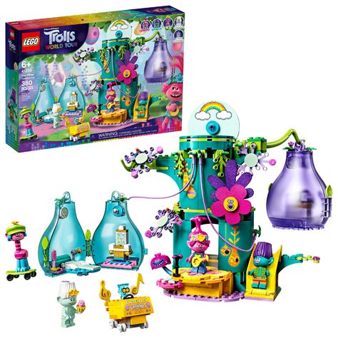 LEGO Trolls World Tour Pop Village Celebration 41255; Tree House ...