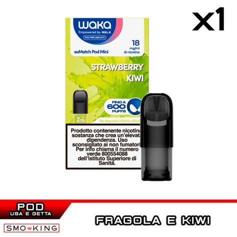 STRAWBERRY KIWI WAKA SoMatch Mini Pod Usa E Getta 2 Ml RELX 1 Pezzo