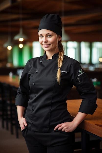 Premium Photo Chef Female Caucasian Middle Aged Confident Pose