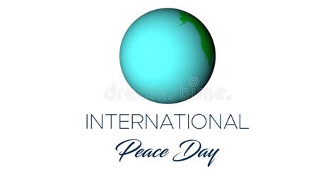 International Peace Day Text with Rotating Earth Planet Stock Footage ...