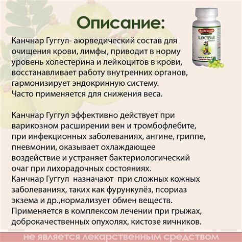 Канчнар Гуггул Kanchnaar Guggul Baidyanath для Эндокринной Системы