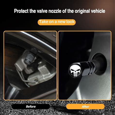 Timnas Pcs Skull Car Wheel Tire Valve Stem Cap Metal Tire Dust Valve