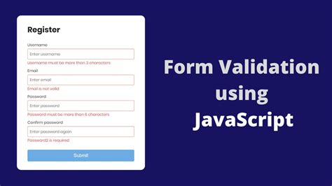 Form Validation In JavaScript WebIQ YouTube