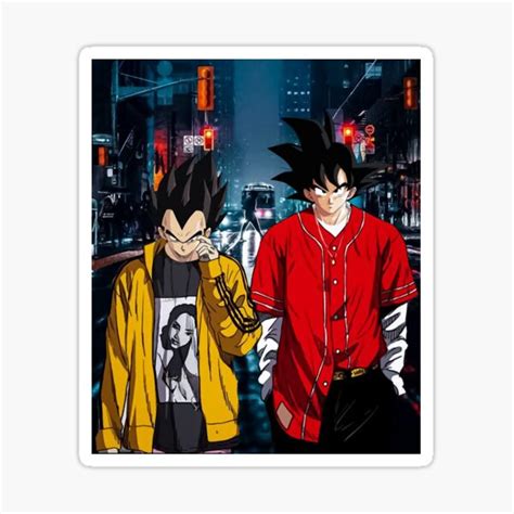 Pegatina Vegeta Y Goku Hermanos Super Saiyajin De Nodali Redbubble