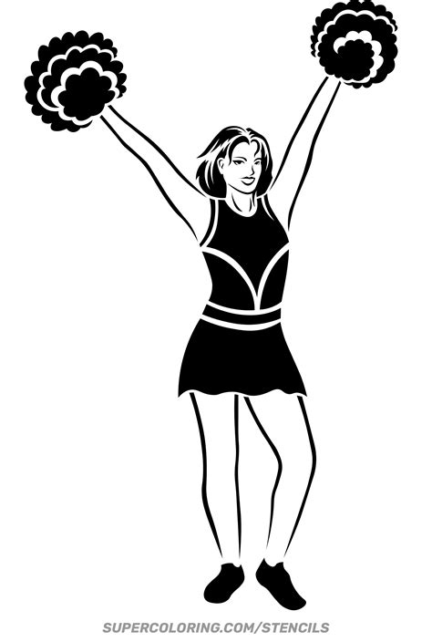 Stencil Av Cheerleader Papperspyssel