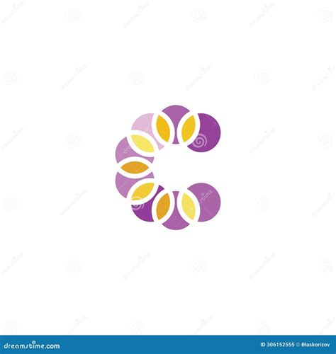 Letter C Flower Leaves Logo Icon Vector Stock Vector Illustration Of