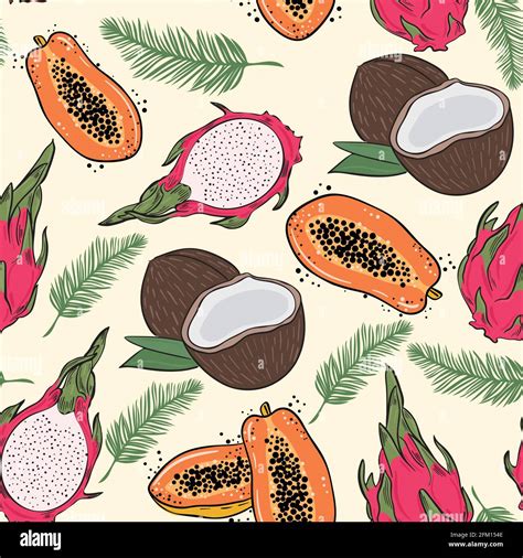 Exotic Fruits Banque D Images Vectorielles Alamy