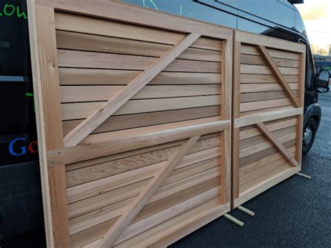 Large Cedar Driveway Gates | Slatted Screen Fencing