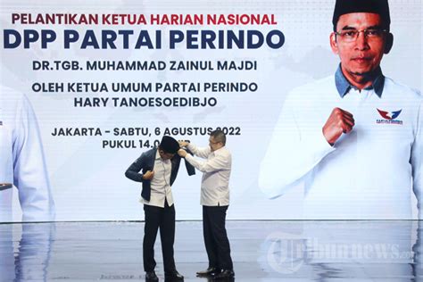 Tgb Dilantik Jadi Ketua Harian Nasional Partai Perindo Foto