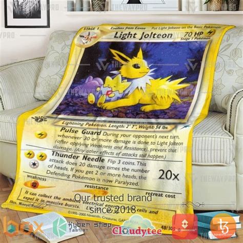 HOT Anime Pokemon Light Jolteon Neo Destiny Blanket Express Your Unique Style With BoxBoxShirt