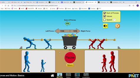 Forces And Motion Phet Guide Youtube