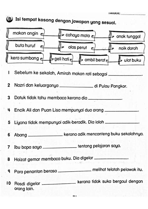 293055 Simpulan Bahasa Cikgu Ekeen Liveworksheets