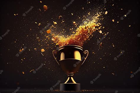 Premium Photo | Golden Trophies Award Close Up