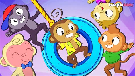 HooplaKidz - Five little monkeys - HooplaKidz Plus - Fun and Educational Videos