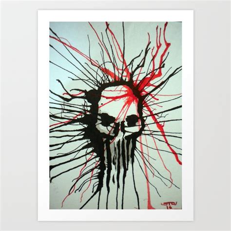 Splatterskull 1 Art Print By Dtritus Arts Society6