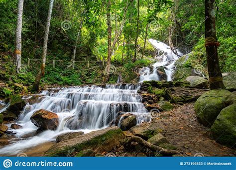 The Waterfall Near Mae Kampong Village Chiang Mai City Thailand