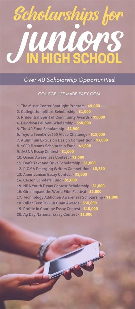 41+ Incredibly Useful Scholarships for Juniors in High School in 2024 ...