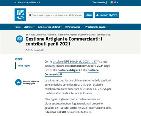 Contributi Pensione Inps Artigiani E Commercianti Info Su